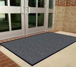 Legendary Doormats Super Berber Matting with Rubber Edging 12′ x 12′ Black Shadow