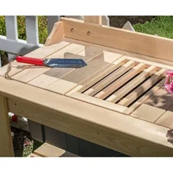 Lehman’s Outdoor Gardening Potting Table Workstation Cypress Wood Brown