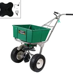Lesco High Wheel Walk-Behind Fertilizer Spreader with Ultra Spreader Repair Kit Bundle