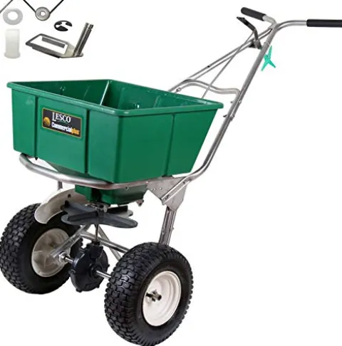Lesco High Wheel Walk-Behind Fertilizer Spreader with Agitator Repair Kit Bundle
