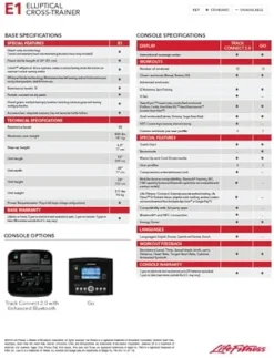 Life Fitness E1 Cross Trainer Elliptical Exercise Machine with Go Console Titanium