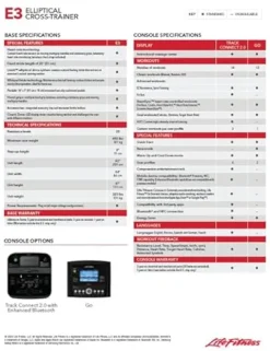 Life Fitness E3 Cross Trainer Elliptical Exercise Machine with Go Console Titanium