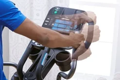 Life Fitness E5 Cross Trainer Elliptical Exercise Machine with Go Console Titanium