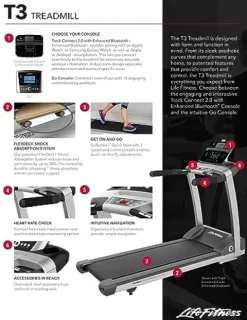 Life Fitness T3 Treadmill with Go Console Gray