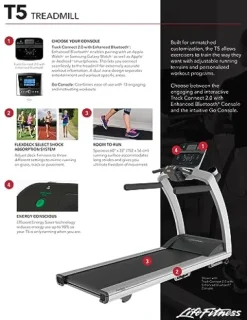 Life Fitness T5 Treadmill with Go Console