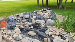 LifeGuard Pond Liner 15 ft. x 50 ft. 45 Mil EPDM Rubber Black