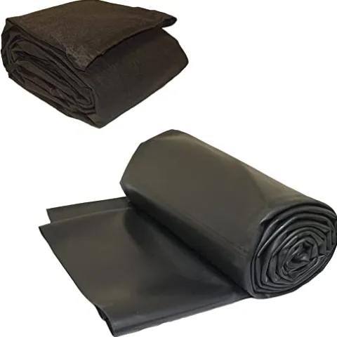 LifeGuard Pond Liner 20 ft. x 30 ft. 45 Mil EPDM Rubber and Underlayment Combo Black
