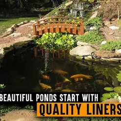 LifeGuard Pond Liner 20 ft. x 40 ft. 60 Mil EPDM Rubber and Underlayment Combo Black