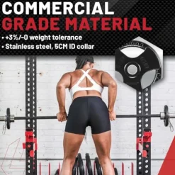 Lifeline 455 lb Olympic Weight Set Rubber Coated Plates Black