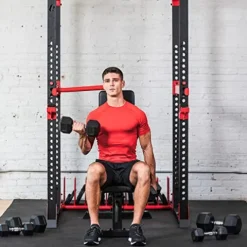 Lifeline HEX Rubber Dumbbell Set Black/Chrome