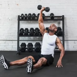 Lifeline HEX Rubber Dumbbell Set Black/Chrome