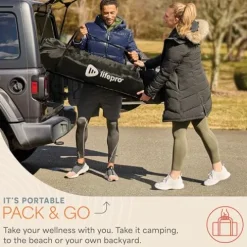 LifePro Outdoor Sauna Tent with Wood Stove Black