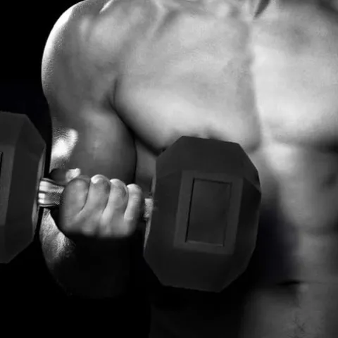 LIFERUN Rubber Coated Cast Iron Hex Dumbbell Set, 75lb Black