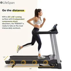LifeSpan Fitness TR4000i Foldable Treadmill with Touchscreen Display Multi