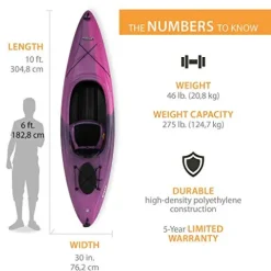 Lifetime Cruze 100 Sit-in Kayak Orchid Fusion