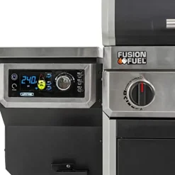 Lifetime Gas Grill and Wood Pellet Smoker Combo with WiFi and Bluetooth Control Black & Silver