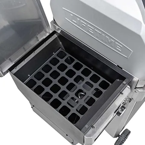 Lifetime Gas Grill and Wood Pellet Smoker Combo with WiFi and Bluetooth Control Black & Silver