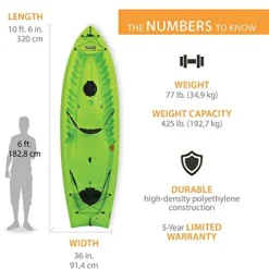 Lifetime Kokanee Sit-On-Top Kayak Lime