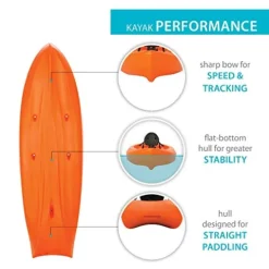 Lifetime Kokanee Sit-On-Top Kayak Orange