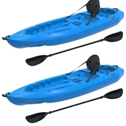 Lifetime Lotus Sit-On-Top Kayak with Paddle (2 Pack) Blue