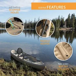 Lifetime Muskie Angler Sit-On-Top Kayak Tan