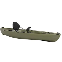 Lifetime Tamarack Angler 100 Fishing Kayak with Paddles Olive Green