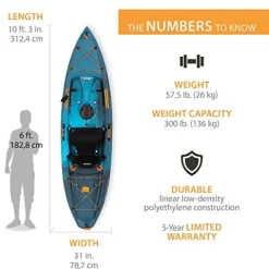 Lifetime Tamarack Pro 103 Sit-On-Top Kayak Greenish Blue