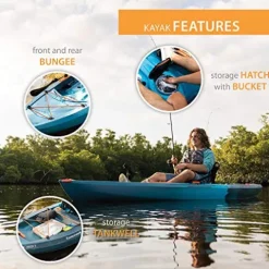 Lifetime Tamarack Pro 103 Sit-On-Top Kayak Greenish Blue