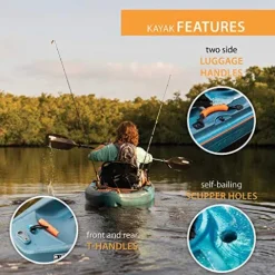 Lifetime Tamarack Pro 103 Sit-On-Top Kayak Greenish Blue