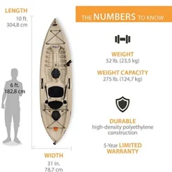 Lifetime Tamarack Sit-On-Top Kayak Tan