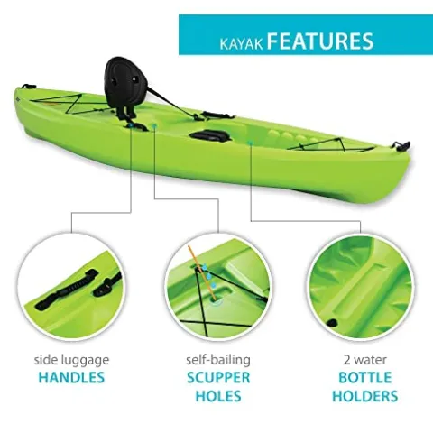 Lifetime Tioga Sit-On-Top Kayak with Paddle Lime