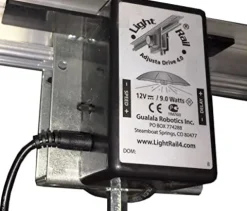 Light Rail Robotic Grow Light Mover Kit for 4 Lights Gray