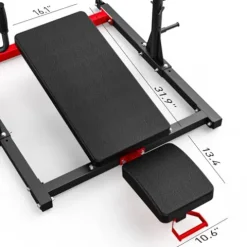 Liksodo Vertical Leg Press Machine for Home Gym, Lower Body Strength – Red