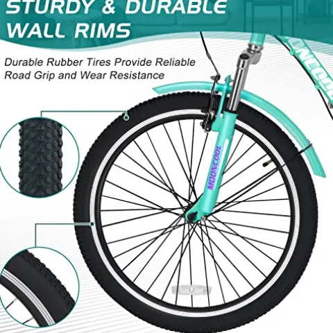 LILYPELLE Adult Folding Tricycle 7 Speed 26 inch Light Green