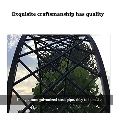 LJHSS Metal Garden Arbor Wedding Arch White