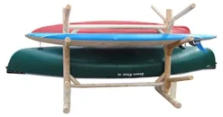 Log Kayak Rack 2 Canoe + 4 Kayak/SUP Rack Canyon Brown