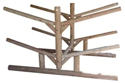 Log Kayak Rack 4 Canoe + 2 Kayak Rack Canyon Brown