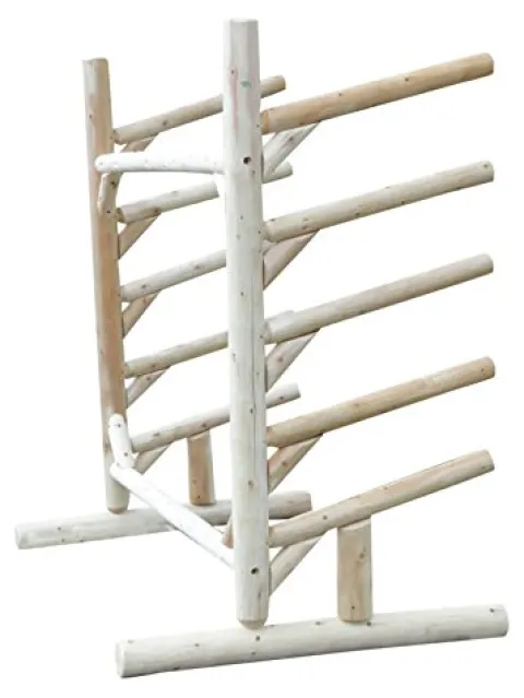 Log Kayak Rack 5 Place 1 Sided SUP Unfinished