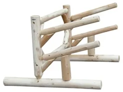 Log Kayak Rack 2 Place 1 Sided SUP Storage Rack Natural