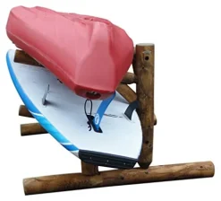 Log Kayak Rack 2 Place 1 Sided SUP Storage Rack Canyon Brown
