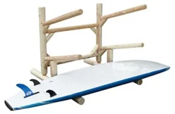 Log Kayak Rack 3 Place 1 Sided Kayak Rack Natural