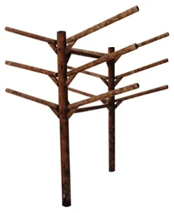 Log Kayak Rack 6 Place Buried in The Ground Canyon Brown