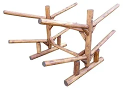 Log Kayak Rack 4 Place Canyon Brown Finish