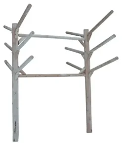 Log Kayak Rack 6 Place Kayak and SUP Board Rack Buried in ground Natural Finish Natural