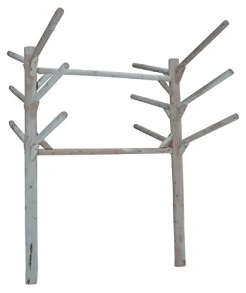 Log Kayak Rack 6 Place Kayak and SUP Board Rack Buried in ground Natural Finish Natural