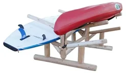 Log Kayak Rack 4 Place Paddle Board Storage Unfinished