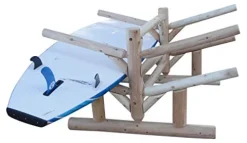 Log Kayak Rack 4 Place Paddle Board Storage Unfinished
