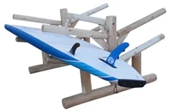 Log Kayak Rack 4 Place Paddle Board Storage Unfinished