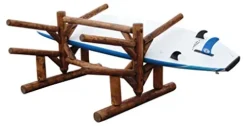 Log Kayak Rack 4 Place Paddle Board Storage Rack Canyon Brown
