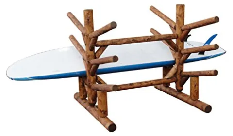 Log Kayak Rack 6 Place Paddle Board Storage Rack Canyon Brown